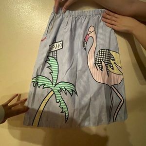 Flamingo Midi Skirt